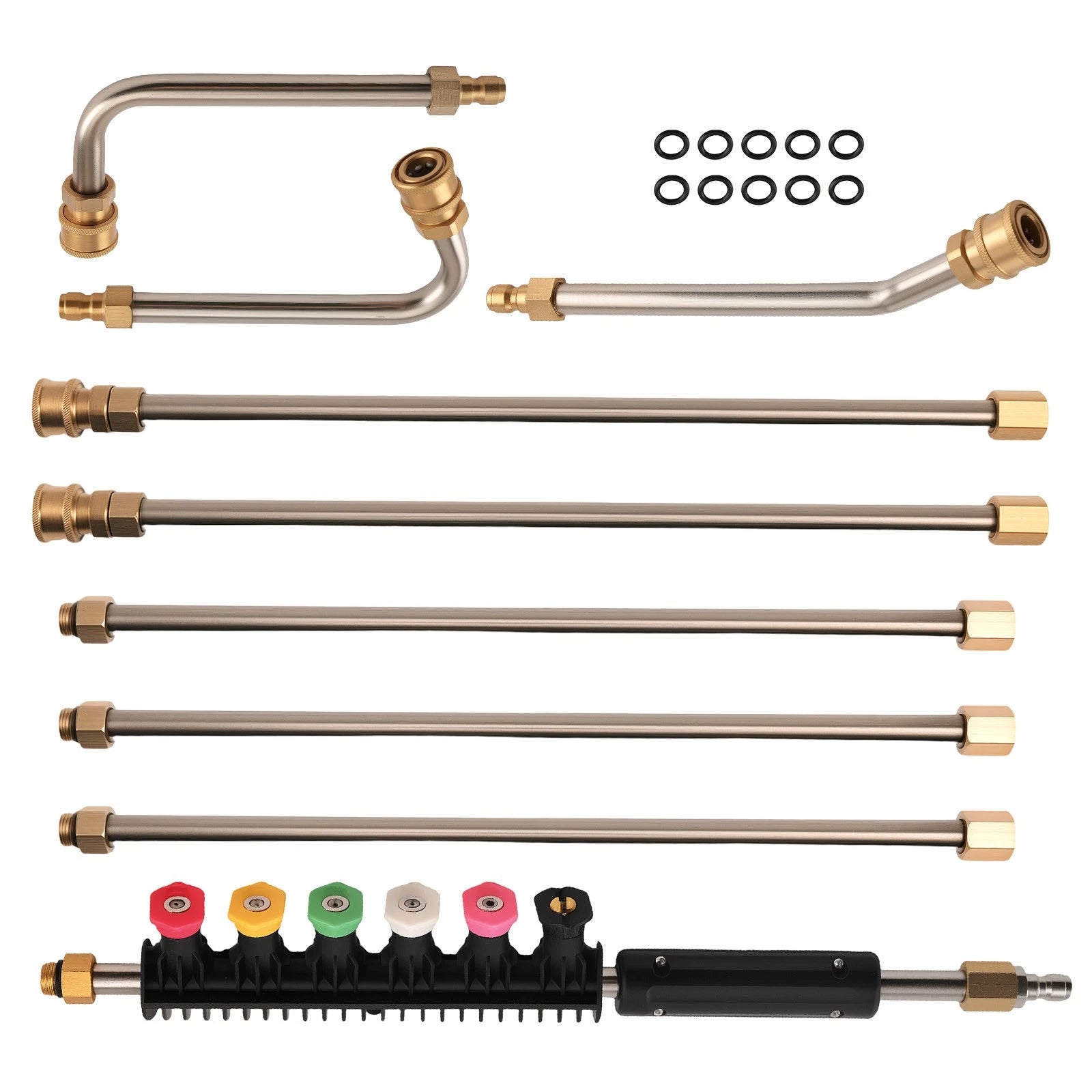 Set of 6 High Pressure Washer Wands & Nozzles for (4000PSI)