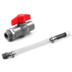 Set of 4 Racing Fuel Jug Filler Hoses with Shutoff Valve