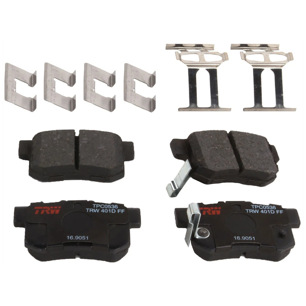 Set of 2 Brake Disc and Pad Kits for Honda Element (2003–2011)