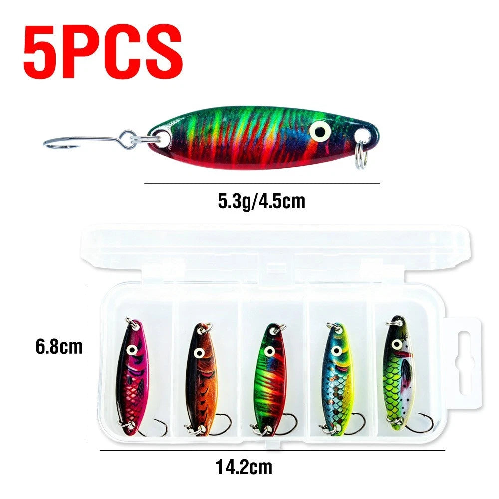 5X Artificial S Shape Fishing Lure Luminous Curved Metal Bait 14.2x6.8cm