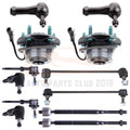 Set of 12 Front Wheel Bearings & Hub with Tie Rod End for Vue Equinox (2002–2006)