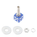 2X Blue Dice License Plate Bolts for Motorcycle Bike