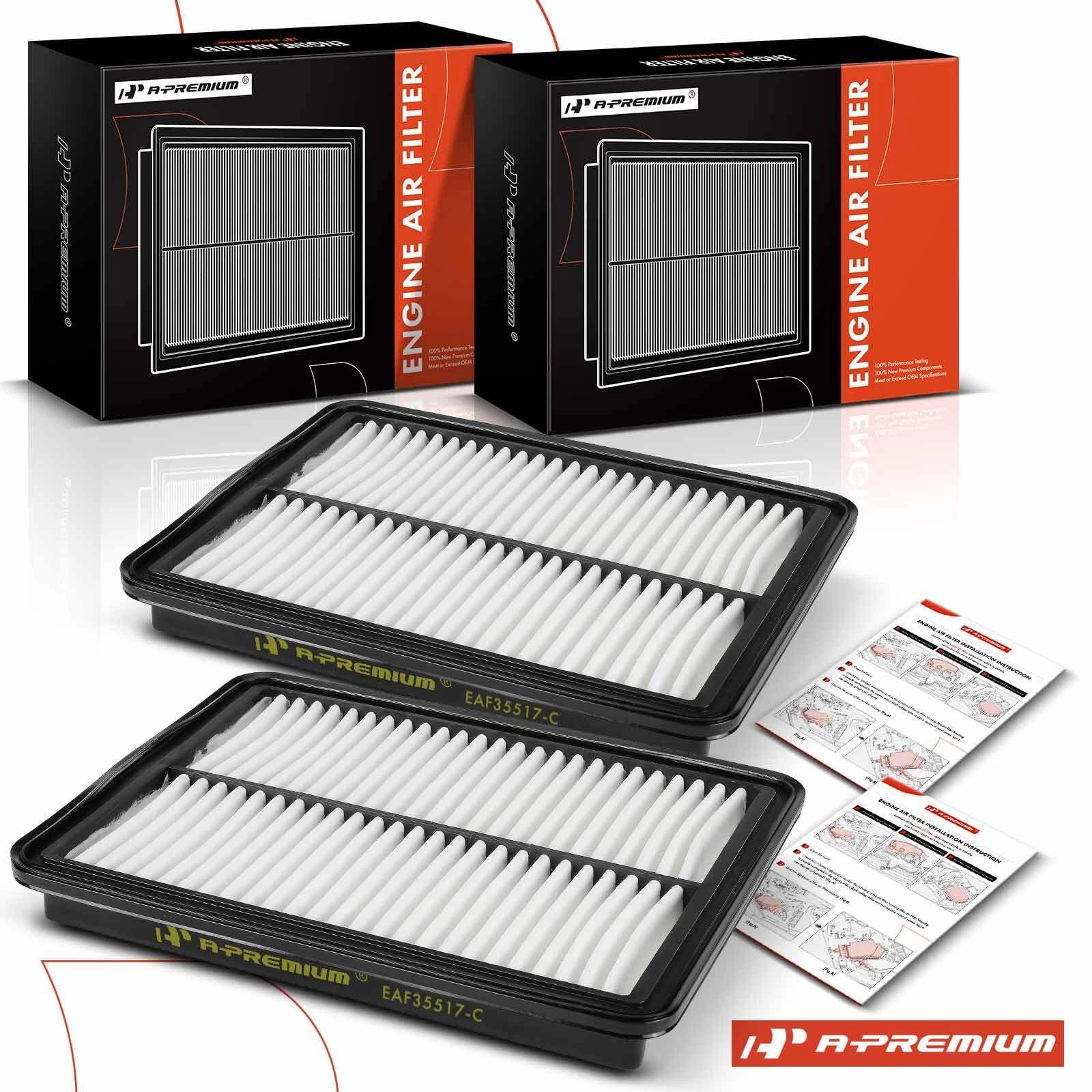 2X Engine Air Filter for Kia Sorento (2003–2009)