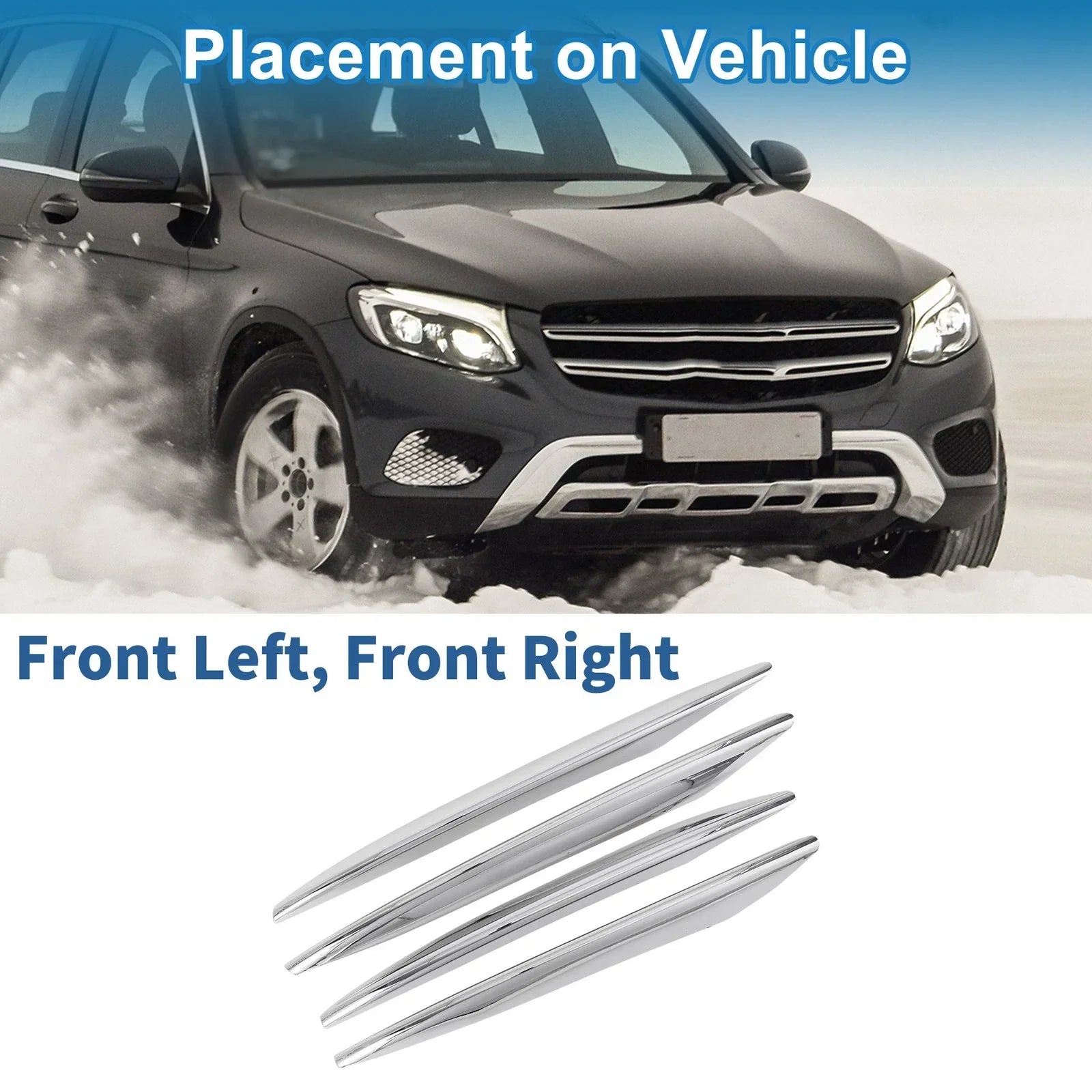 4 Pcs Headlight Trim Bezel for Mercedes-Benz GLC Class (2016-2023)