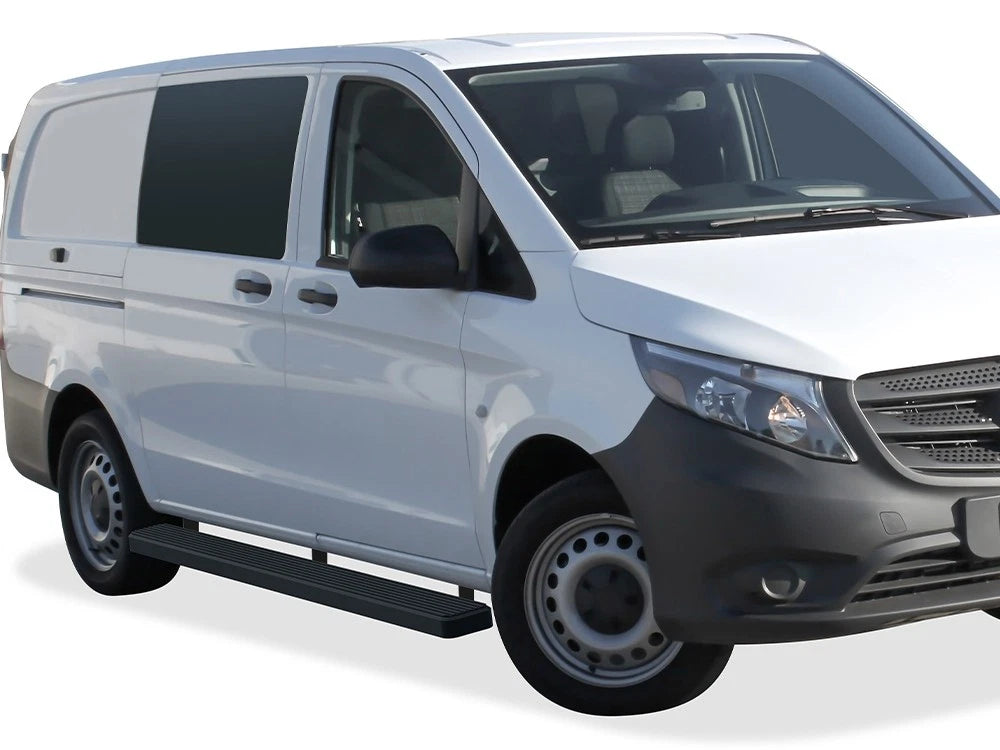5" Black Running Boards for Mercedes-Benz Metris Cargo Van (2016-2023)
