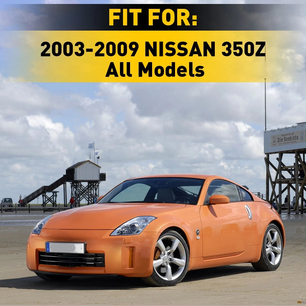 2X Headlight Eyelids for Nissan 350Z (2003–2008) Real Carbon Fiber