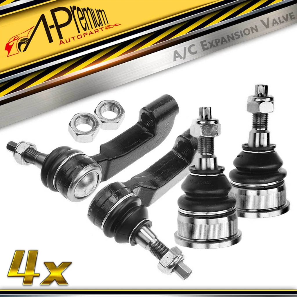 Set of 4 Front Lower Ball Joints & Tie Rods for Jeep Liberty (2002–2004)