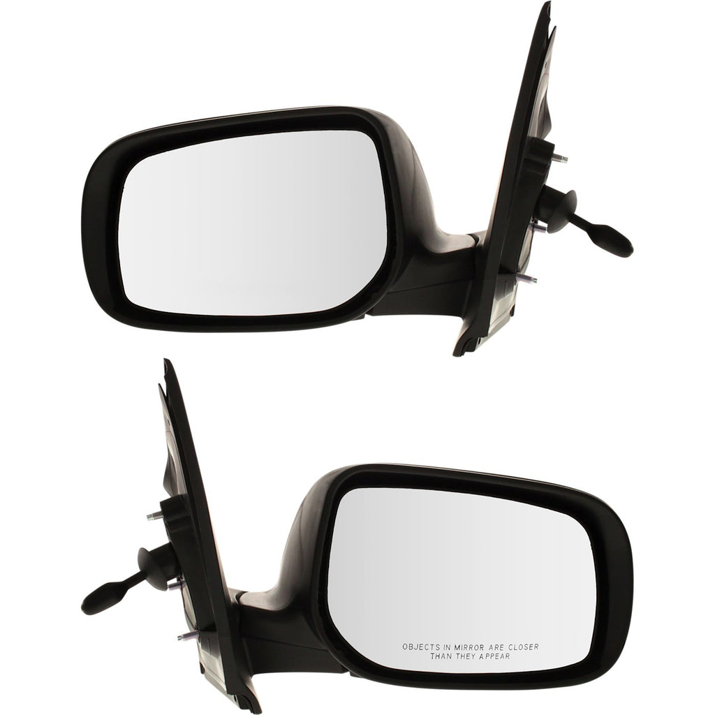 Set of 2 Manual Remote Mirrors for Toyota Yaris (2007–2012)