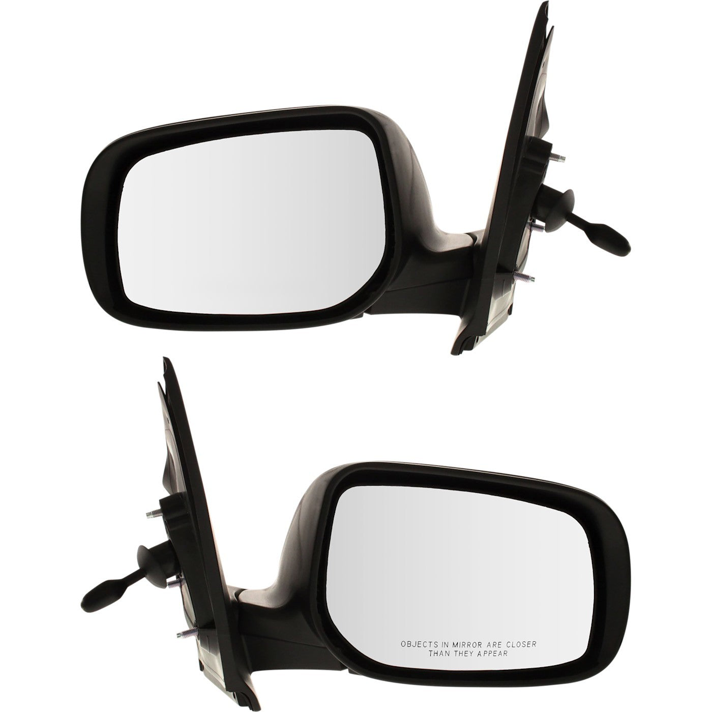 Set of 2 Manual Remote Mirrors for Toyota Yaris (2007–2012)