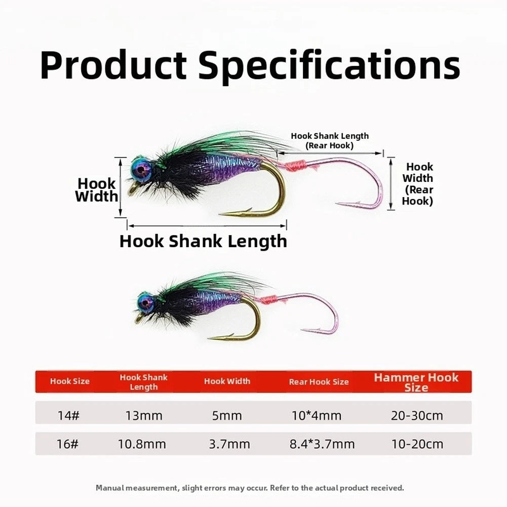 Topwater Lure 14mm 16mm Glow Eyes Double Hook for Bass Trout Pike Fishing