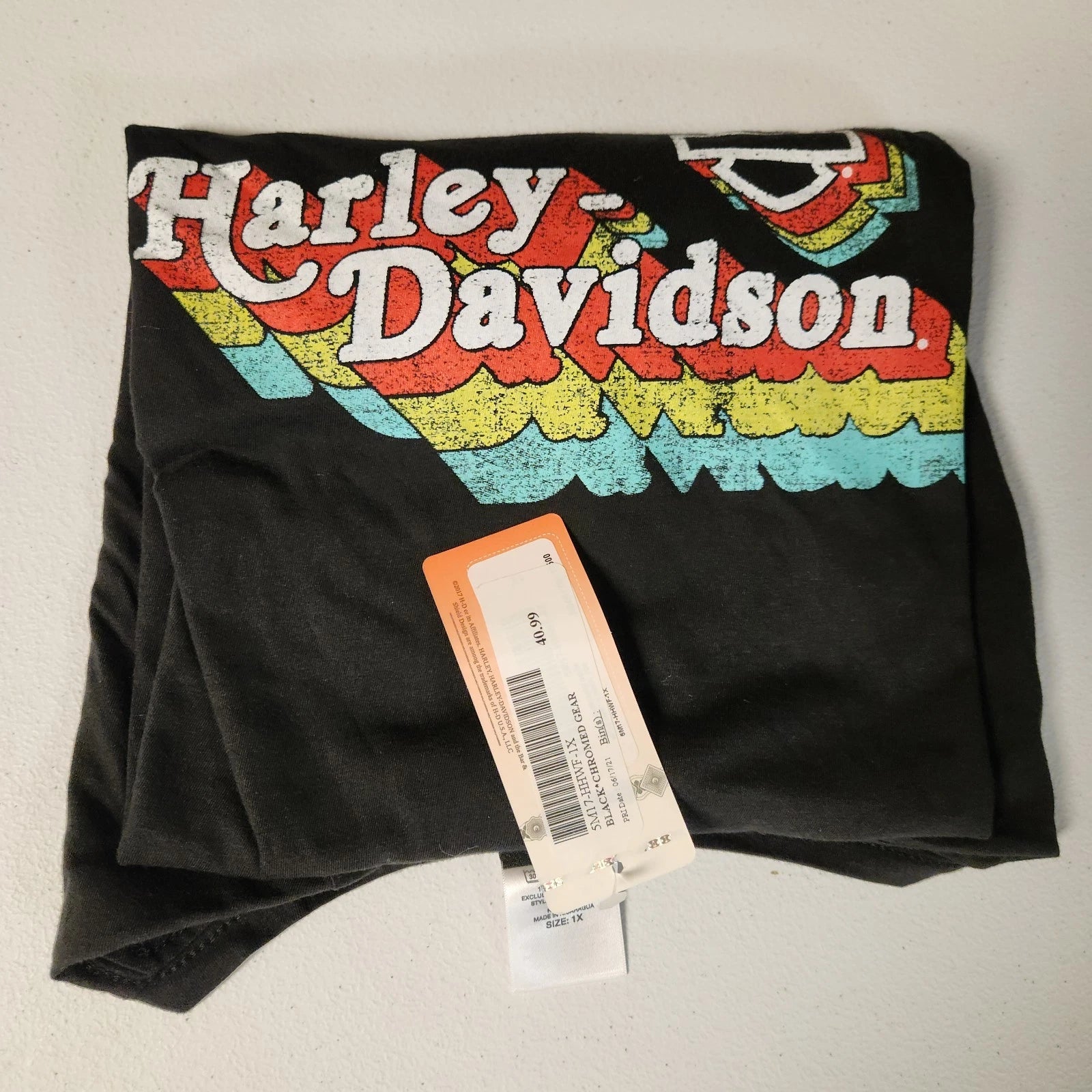 Harley Davidson Women's T-Shirt Black Pocono Mountain Graphic XL (2000–2023)