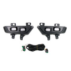 2X White Front Bumper LED DRL Fog Lights for Ford F-150 Raptor (2022–2024)