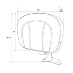 Front Driver Backrest for Harley Touring Road King Glide (2009–2023)