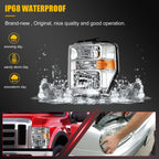 Chrome Aero Headlight for Ford E150-E450 F650 F750 (2008–2021)