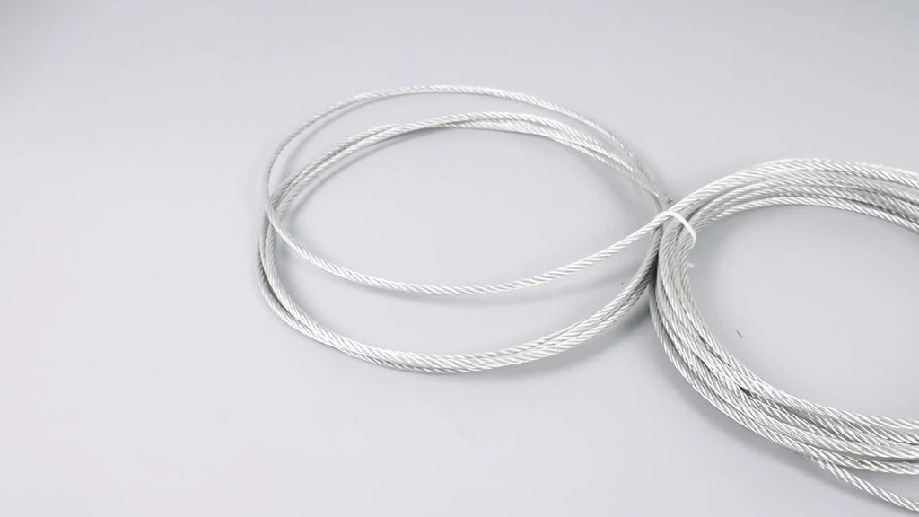 1/4" Galvanized Steel Winch Cable 50 Ft 7x19 Strands with 5/16" Hook
