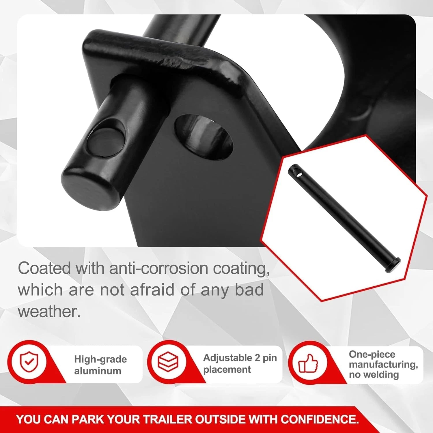 Gooseneck Trailer Lock for RVs (Black)