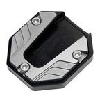 Kickstand Extender Foot Side Stand Pad for Motorcycle - Silver