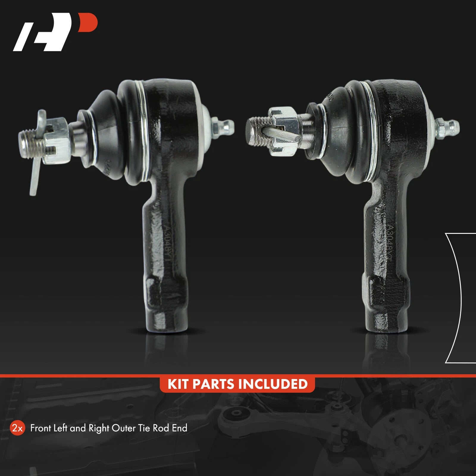 2X Front Outer Tie Rod Ends for Ford Escort (1991-2003) Mercury Tracer
