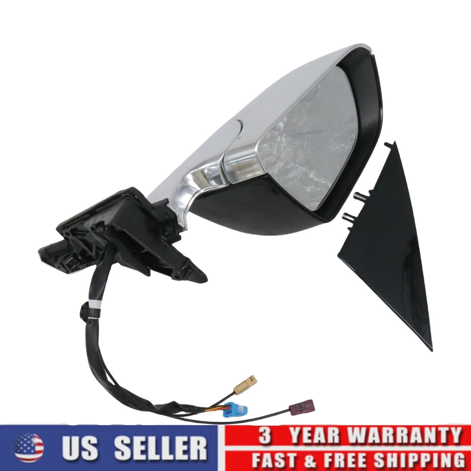 Heated Power Fold Left Driver Side Mirror for Tesla Model 3 (2017–2023)