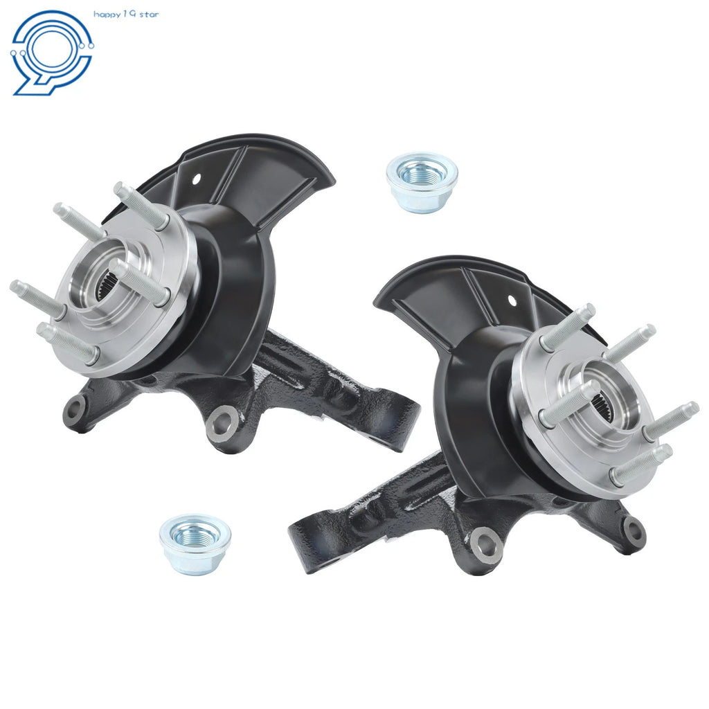 Steering Knuckle & Wheel Bearing Hub Assembly Pair for Ford Edge (2007–2014)