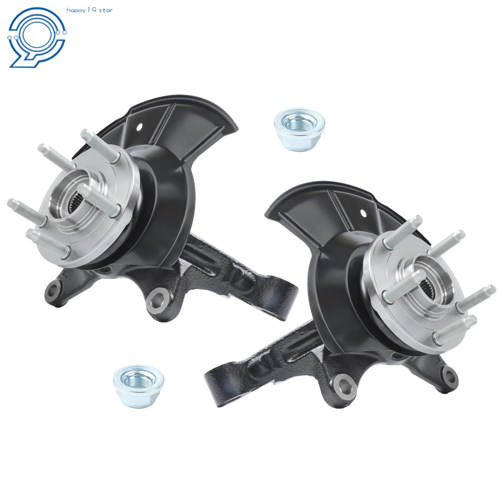 Steering Knuckle & Wheel Bearing Hub Assembly Pair for Ford Edge (2007–2014)
