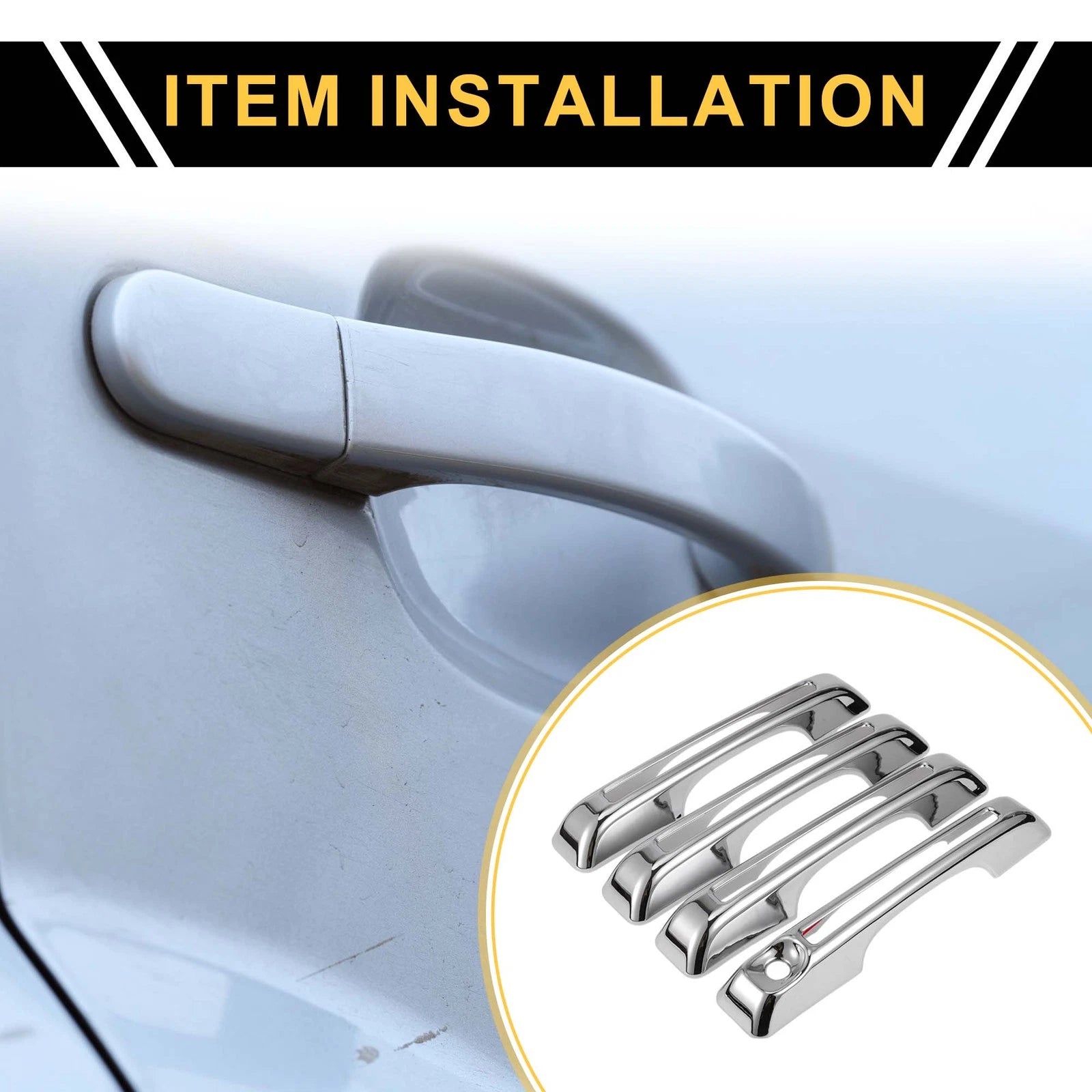 Set of 1 Car Door Handle Protector for Ford Maverick (2022–2023) Silver Tone