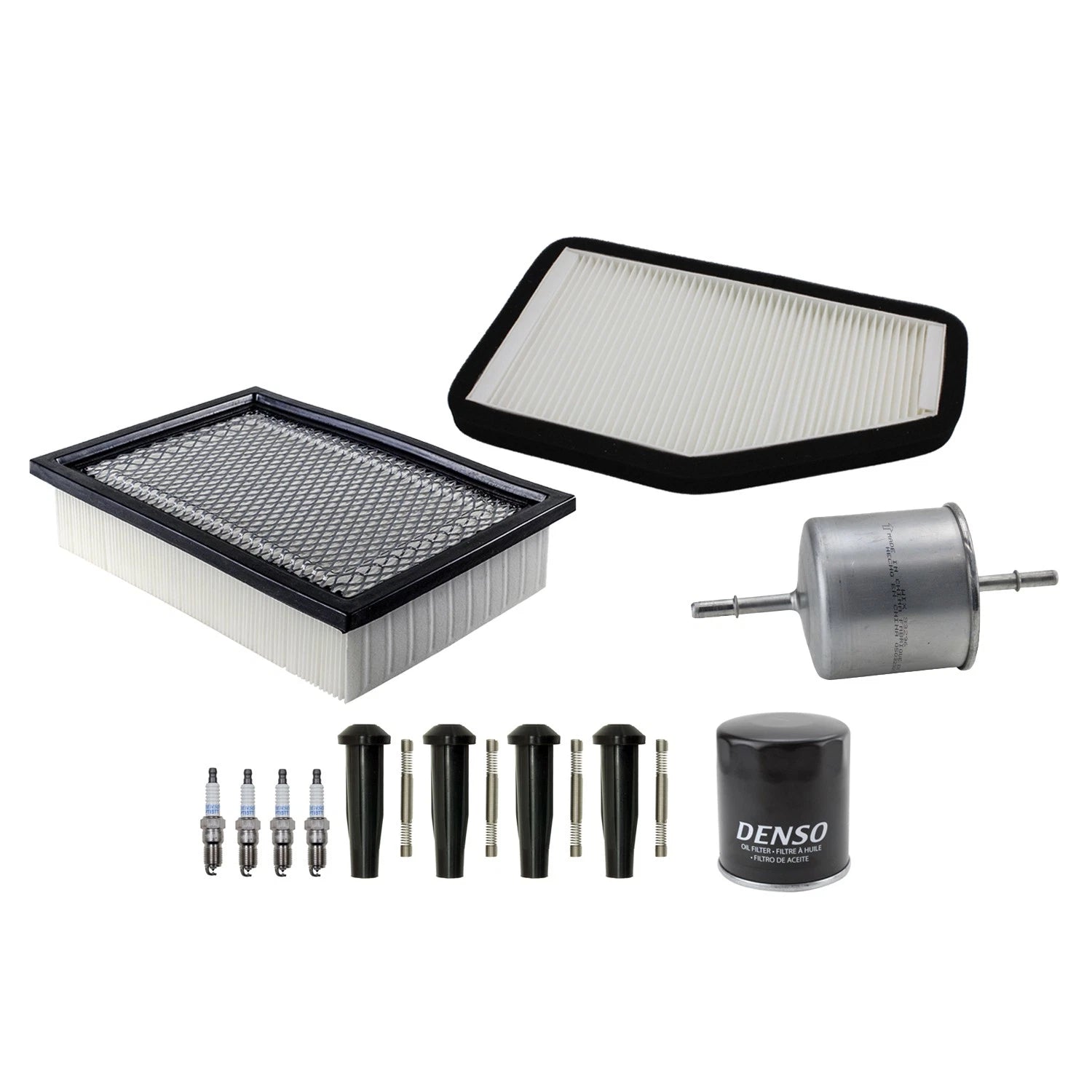 Tune Up Kit 4 Spark Plugs & Boots for Ford Escape Mariner Tribute (2001–2012)