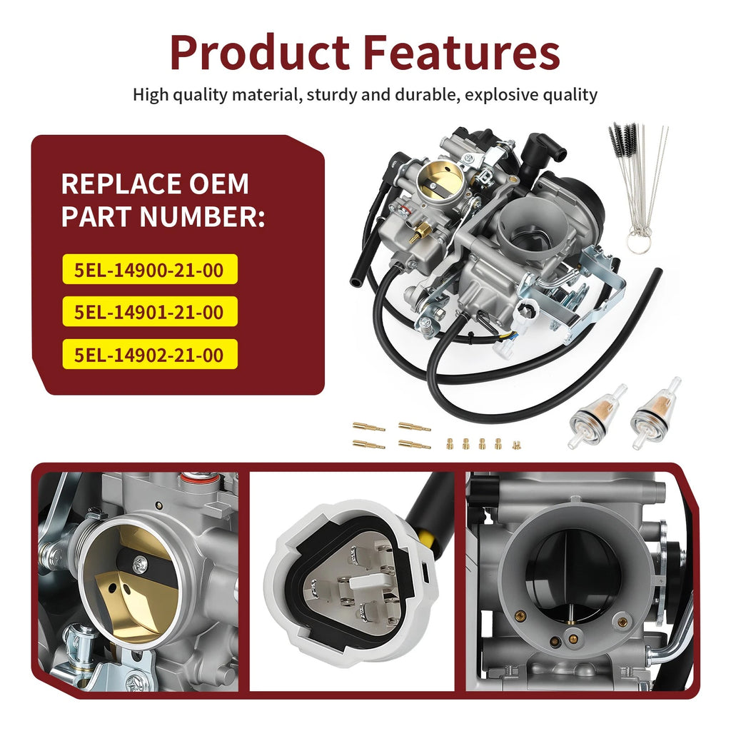 Carburetor & Fuel Filter for Yamaha V Star 1100 XVS1100AT Silverado (2003–2005)