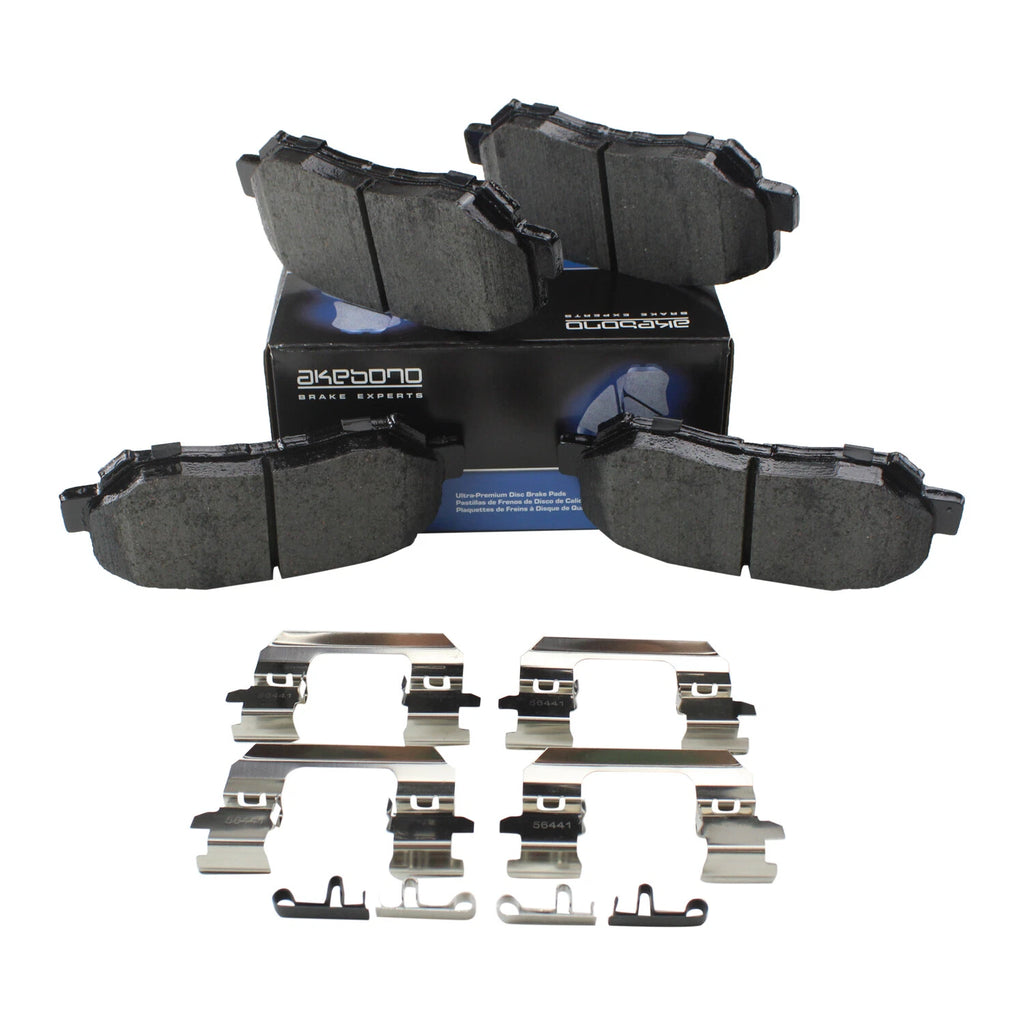 Set of 4 Akebono ProACT Front Ceramic Disc Brake Pads for Jeep Cherokee, Mazda CX-5 (2014–2023)