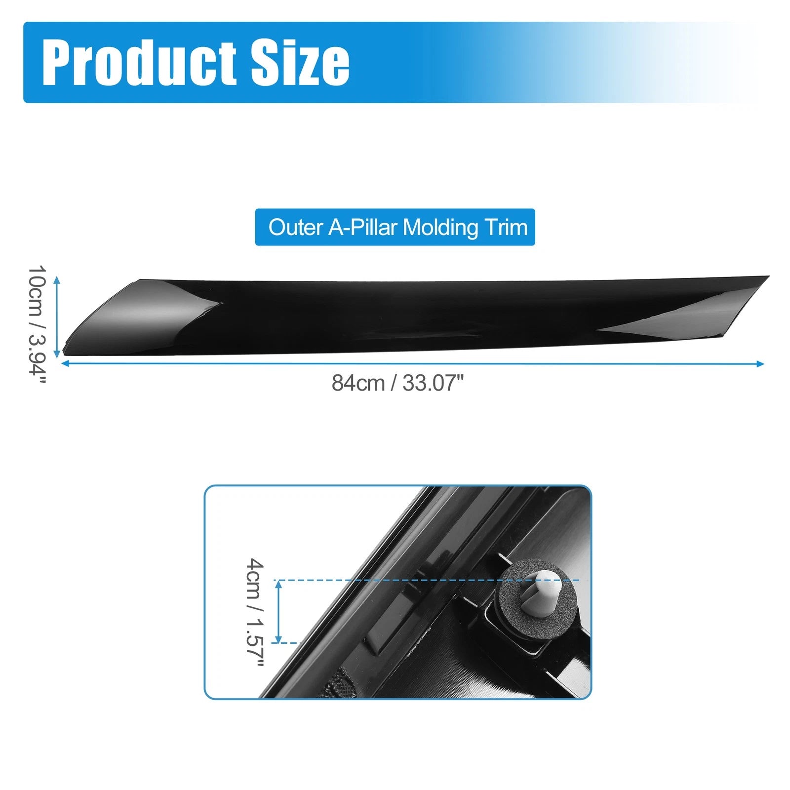 A-Pillar Trim Panel for Kia Soul (2010–2013) 861802K500 Right Exterior