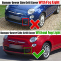 2X Front Bumper Lower Side Grill Deflector Covers 735455037 for Fiat 500 (2008–2013)