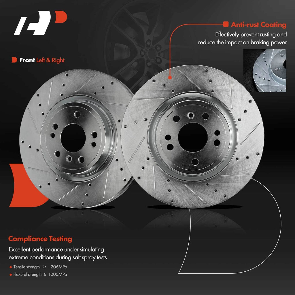 Drilled Brake Rotors for Mercedes-Benz GLE400 GLE300d (2016–2023)