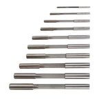Set of 10 H7 HSS Reamers for Milling Machines (3-12mm)