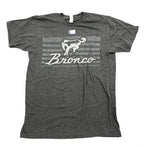 Gray T-Shirt with Ford Bronco Script Emblem for Ford Bronco (1966–2020)