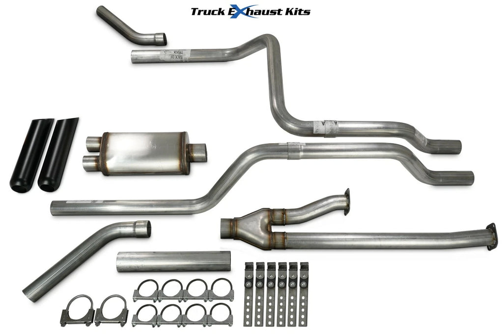 2.5" Dual Exhaust Kit for Toyota Tundra (2014–2021) - Stainless, Black Tip