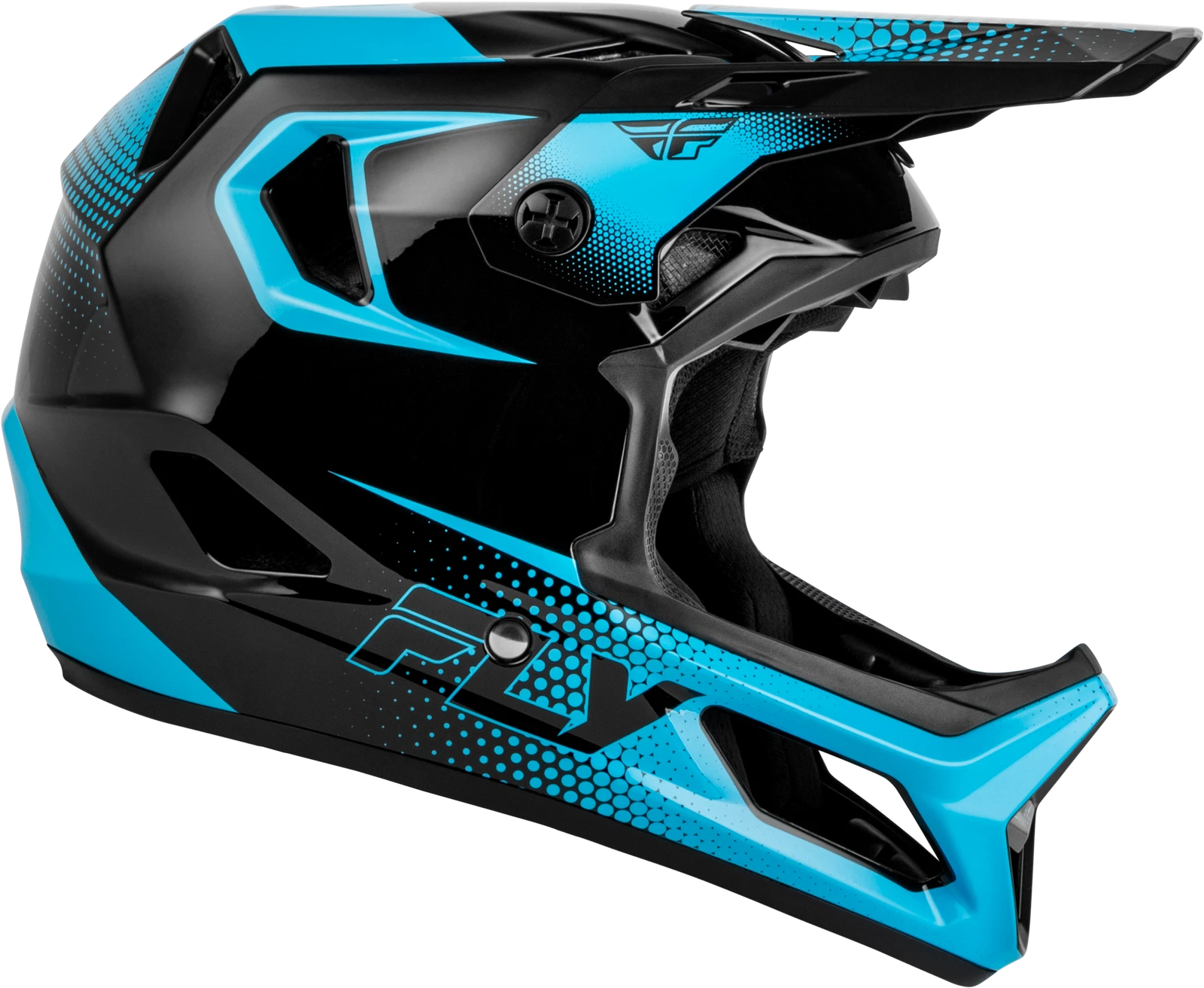 Fly Racing Yth Rayce Sonar Helmet for Youth Bicycle (Small, Black/Electric Blue)