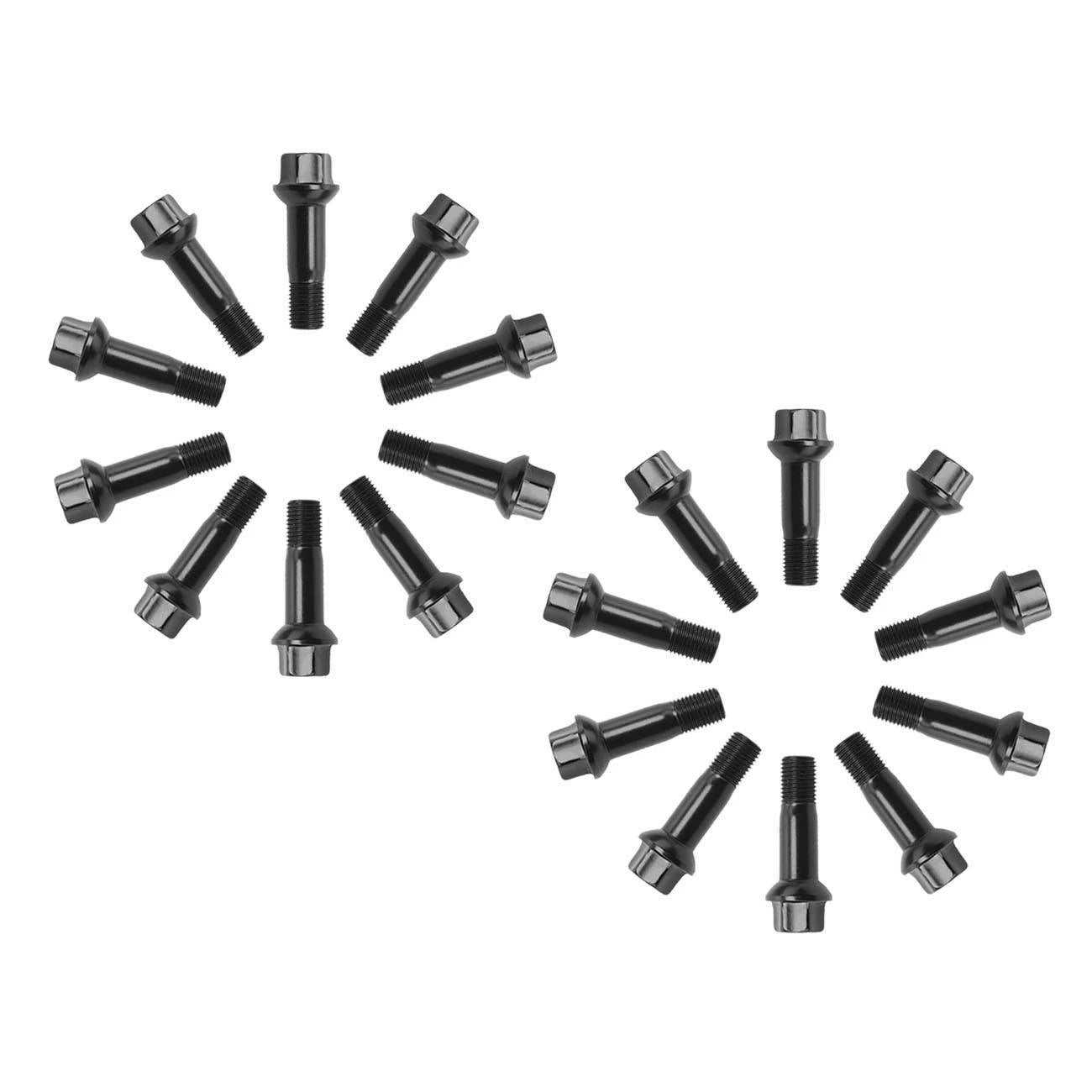 20 PCS Wheel Lug Bolts Nuts Kit for Mercedes Benz S500 GLK350 S550 (2007–2018)