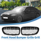 Pair Front Hood Bumper Grille for BMW 528i 535i 550i xDrive (2011–2017)