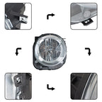 Pair Headlamp Assembly Clear for Jeep Renegade (2015-2018)