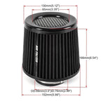 3" High Flow Inlet Cold Air Intake Cone Filter for Automotive