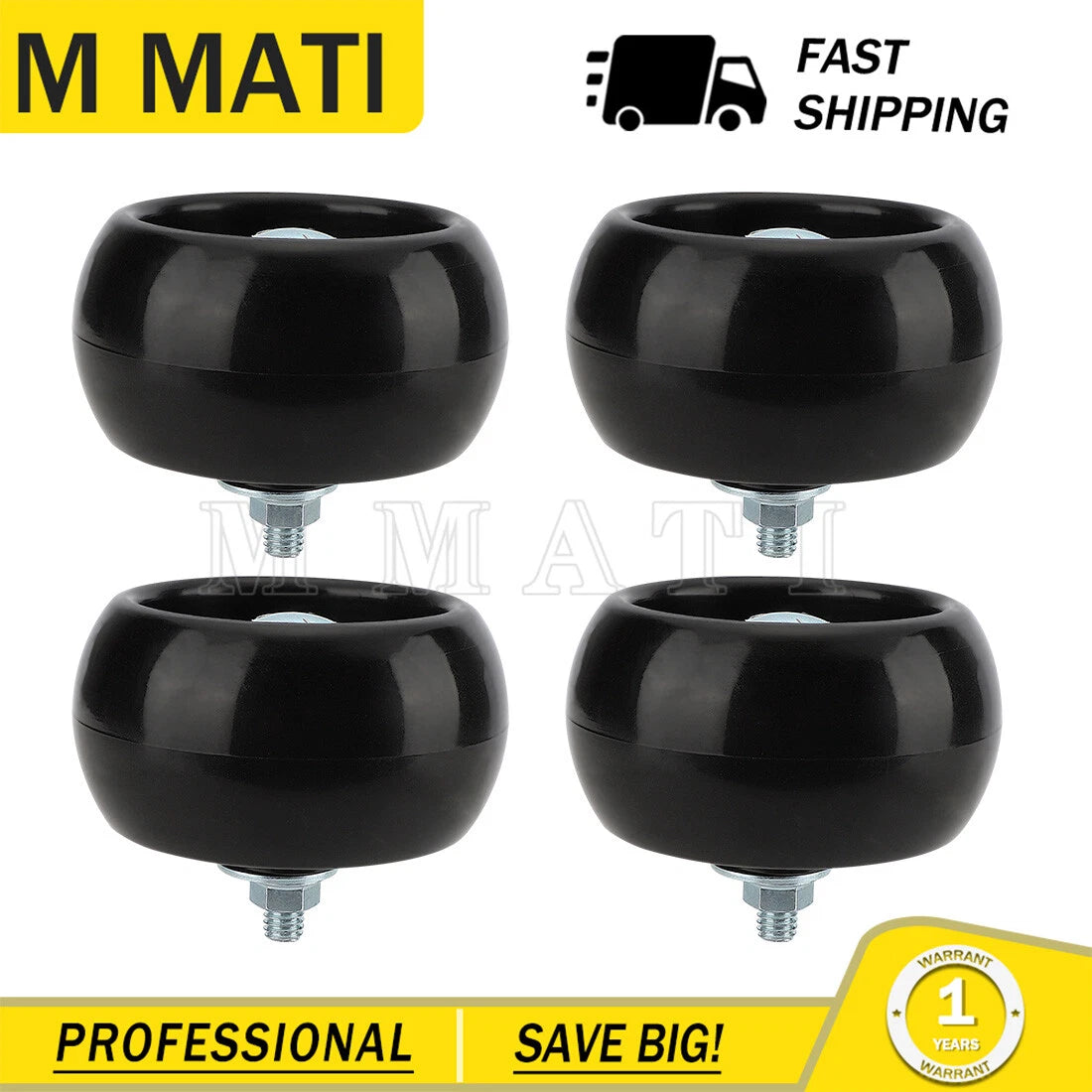 Set of 4 Deck Wheels for Snapper Pro Ferris Simplicity (1500) 1714760 210-043 12060