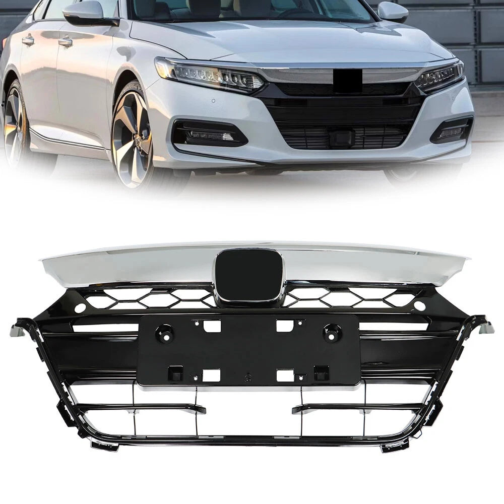 Front Bumper Upper Grill & Lower Grille for Honda Accord (2018–2019)