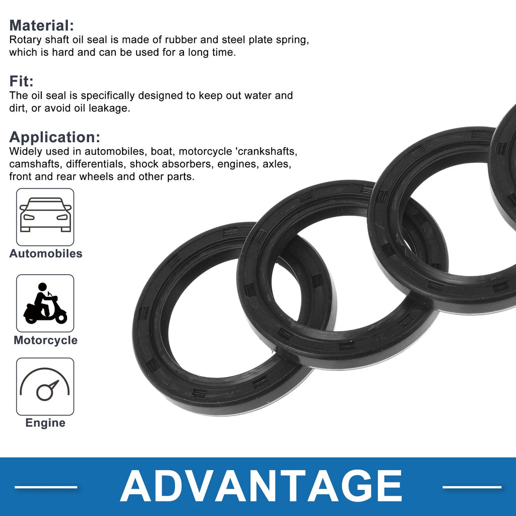 Set of 5 Oil Seal Rotary Shaft Seal Nitrile Rubber 25x35x5mm