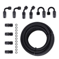 6AN 20FT Fuel Line Hose Kit Nylon Stainless Steel Braided Oil Hose Fittings AN6