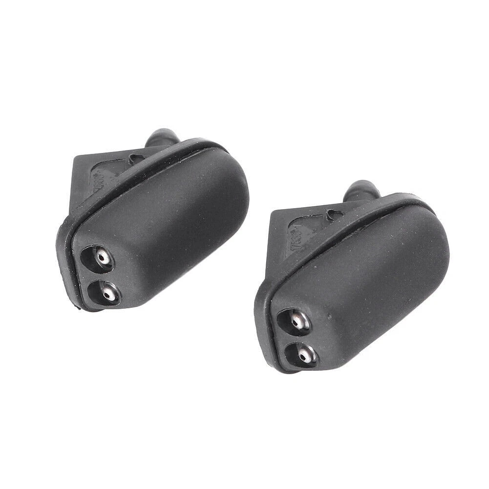 2X Wiper Spray Jet Nozzle Washer for Ford Fiesta (2001–2008) Black