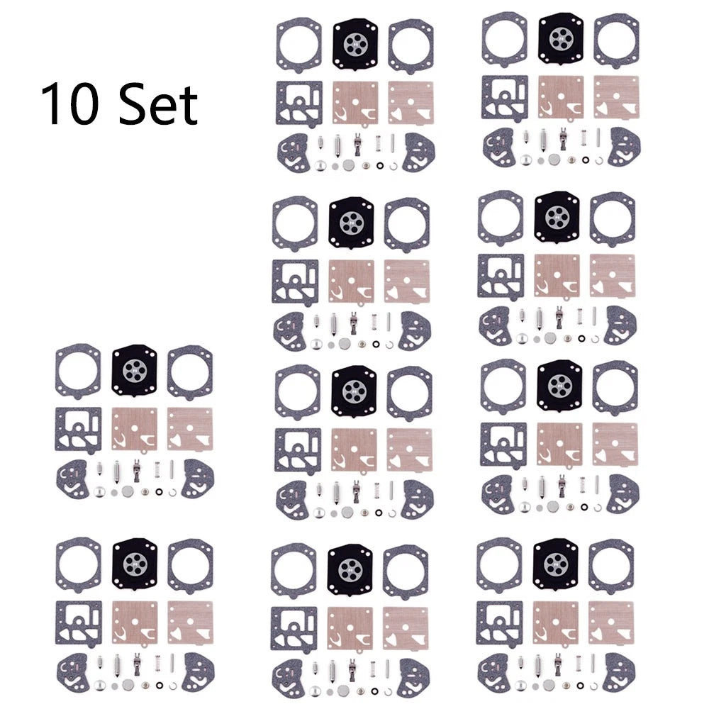 10x Carburetor Kit for Husqvarna 257, 250R, Poulan 3300 (Walbro K20-HDA)