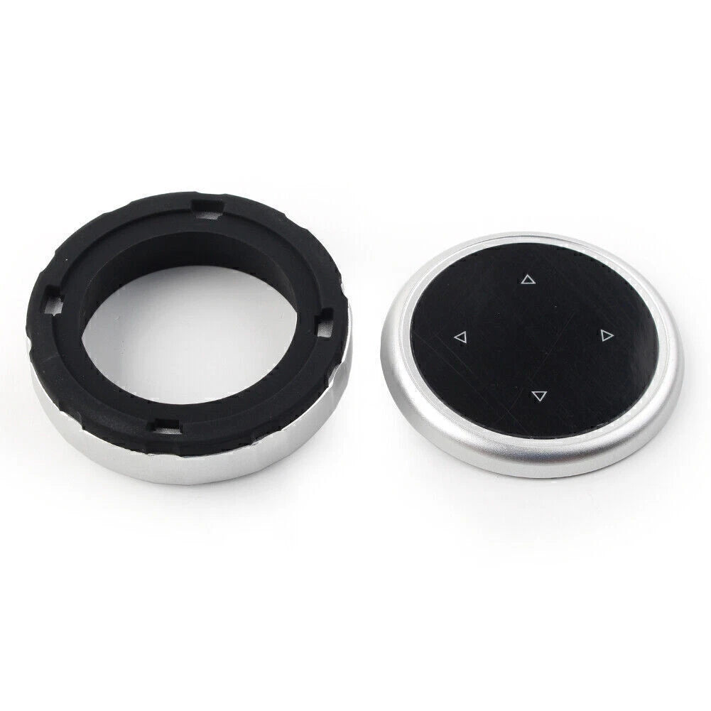 Media Knob Controller Wheel Cover for BMW X1 X3 X5 X6 (2011–2020) Black Silver