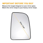 Right Upper White Heated Mirror Glass for Mercedes Sprinter (2018–2023)