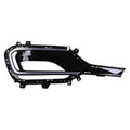 Replacement Black/Silver Painted Polypropylene Front Passenger Fog Light Bezel