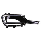 Replacement Black/Silver Painted Polypropylene Front Passenger Fog Light Bezel
